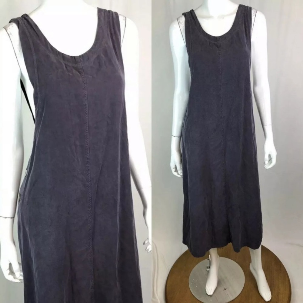 Cut-Loose A-Line Tencel Button Flare Shift Dress - image 1